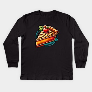 Apple Pie Vintage Since Slice Kawaii Sweet Art Kids Long Sleeve T-Shirt